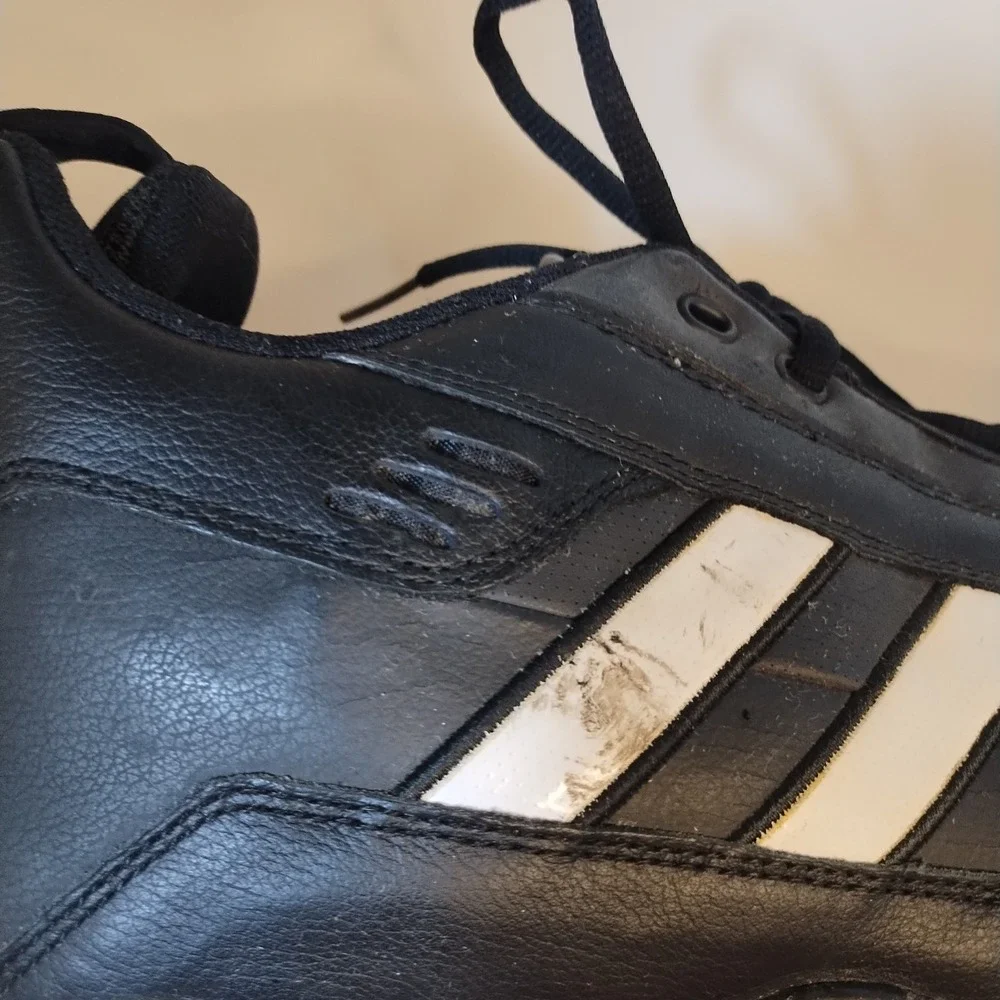 Adidas Excelsior Mid Baseball Cleats Black‎ White Metal Spikes Mens 14
